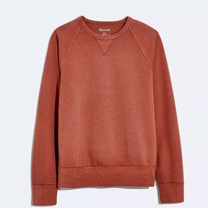 Madewell Garment-Dyed Crewneck Sweatshirt Burnt Umber